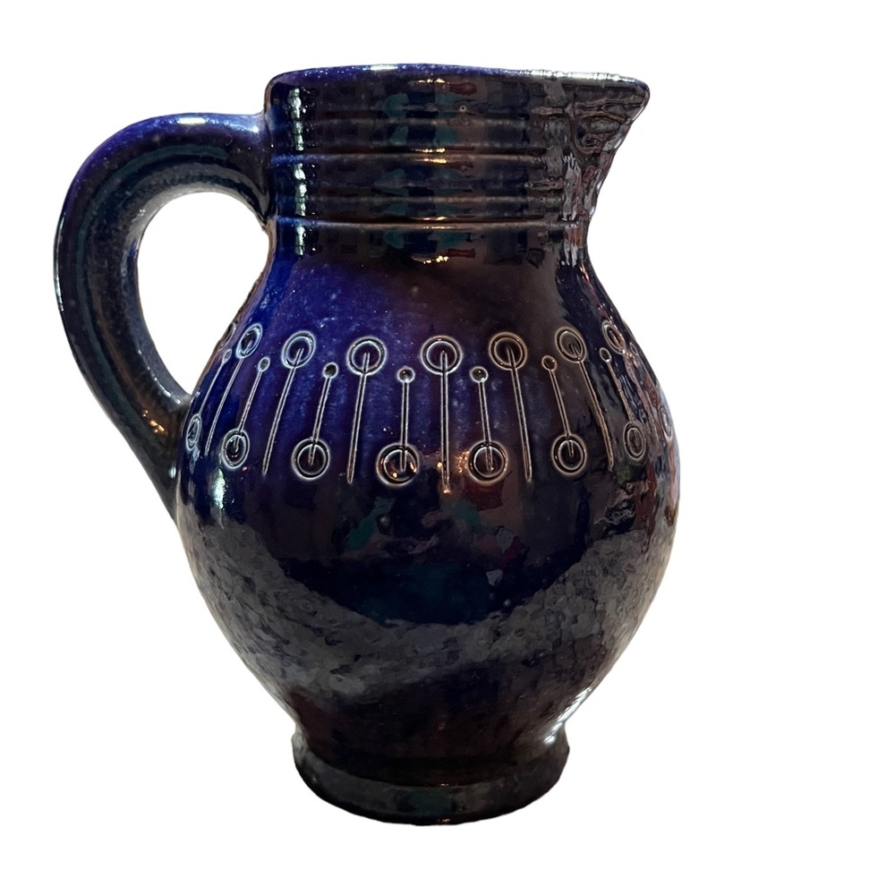 Studio Art Pottery Cobalt Blue 6” Glazed Pitcher/Creamer